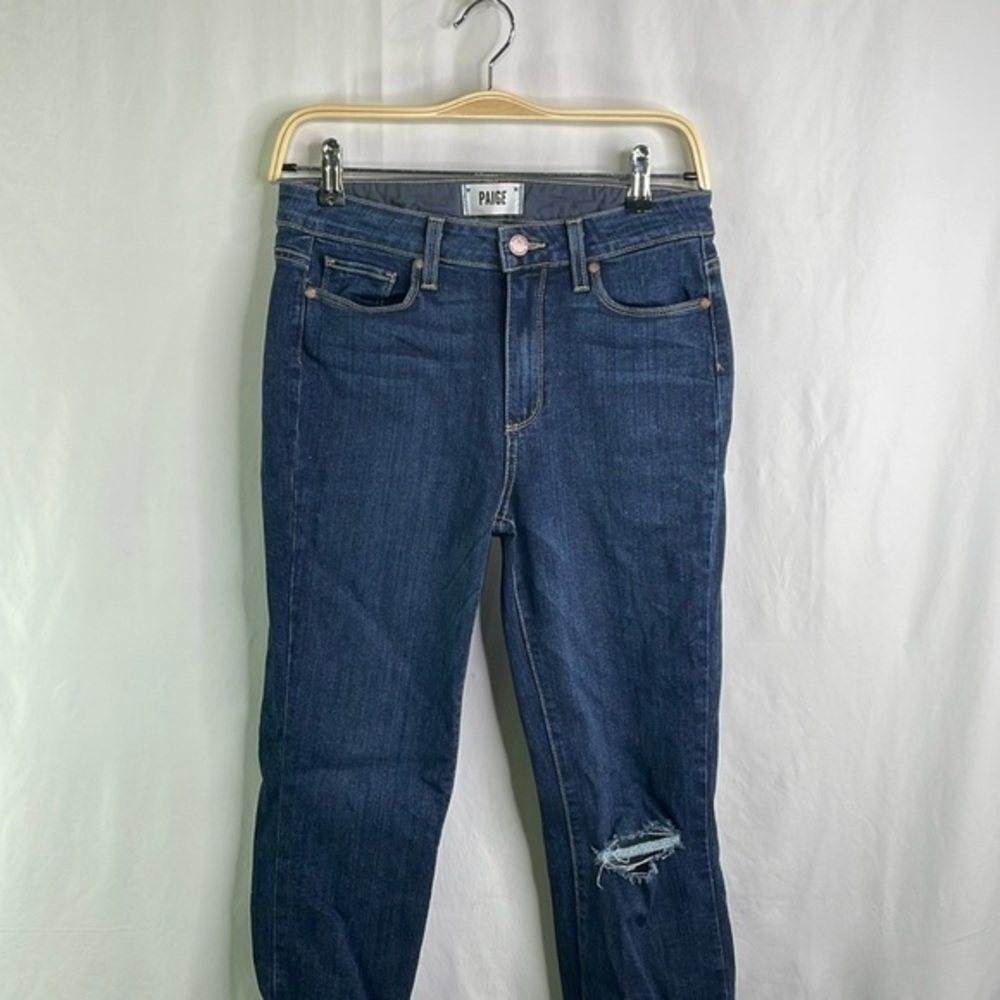 Paige Hoxton crop roll up jeans.